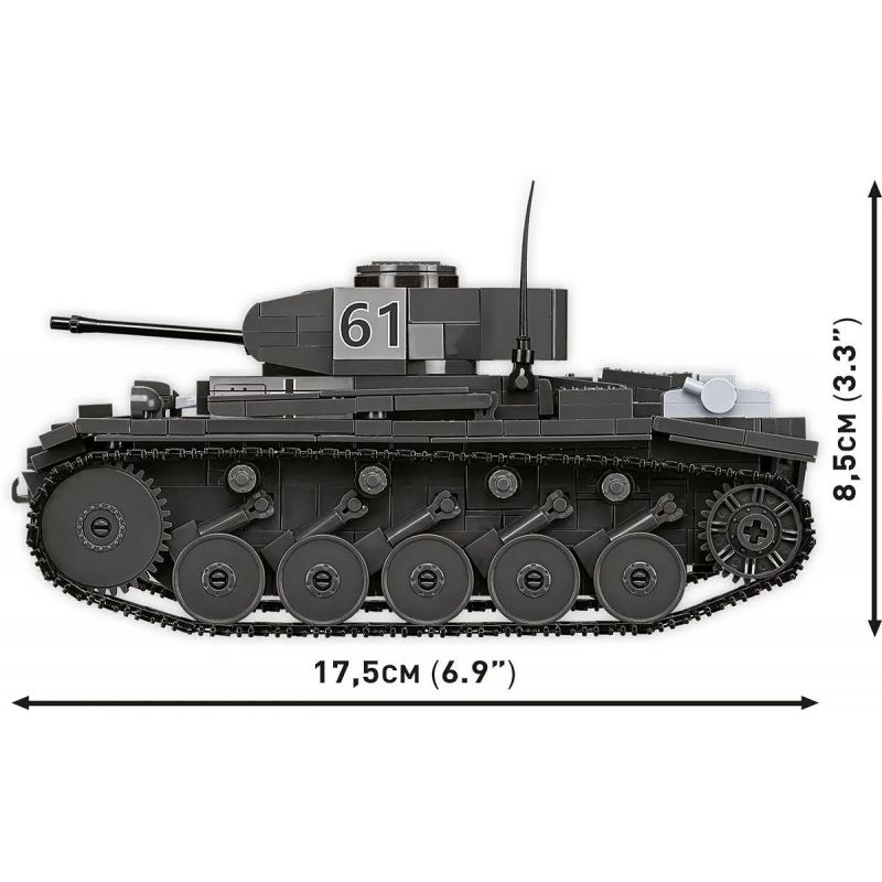 COBI 2597 THIẾT GIÁP II KIỂU F tỷ lệ 1:28 bộ đồ chơi xếp lắp ráp ghép mô hình City PANZERKAMPFWAGEN II AUSF. Thành Phố 812 khối