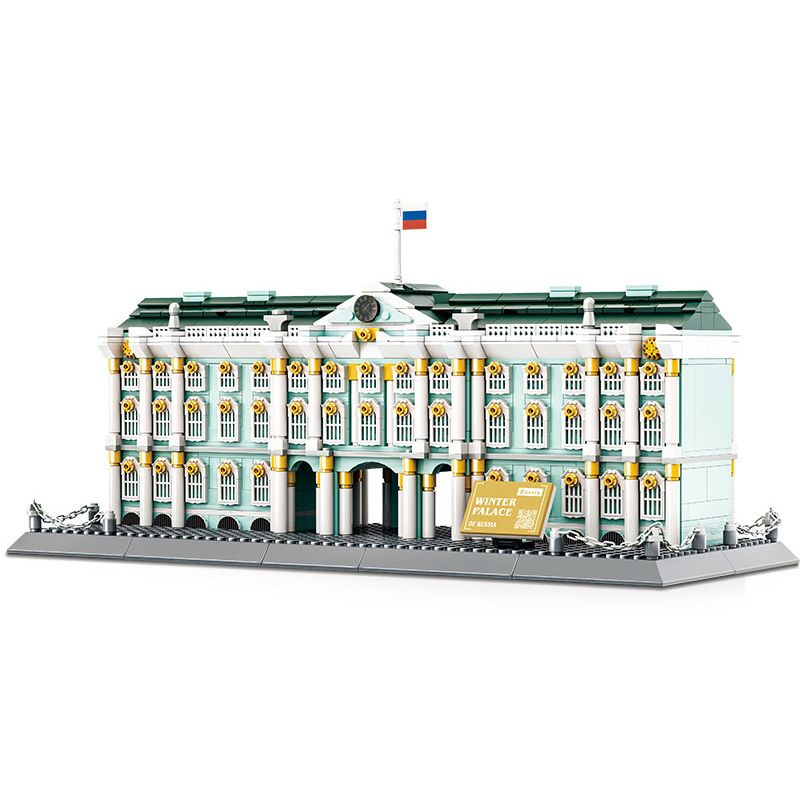  WANGE LIGAO Dr.Luck 5244 Winter Palace Xếp hình lắp ráp ghép mô hình Cung điện Mùa đông, Saint Petersburg, Nga