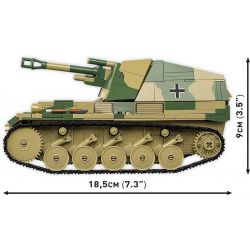 COBI 2598 PHÁO TỰ HÀNH WASP CỦA ĐỨC tỷ lệ 1:28 bộ đồ chơi xếp lắp ráp ghép mô hình Military Army SD.KFZ.124 WESPE - EXECUTIVE EDITION Quân Sự Bộ Đội 855 khối