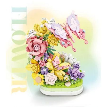 WOMA C2005 2005 PHÒNG HOA BƯỚM bộ đồ chơi xếp lắp ráp ghép mô hình Arts & Crafts 640 khối