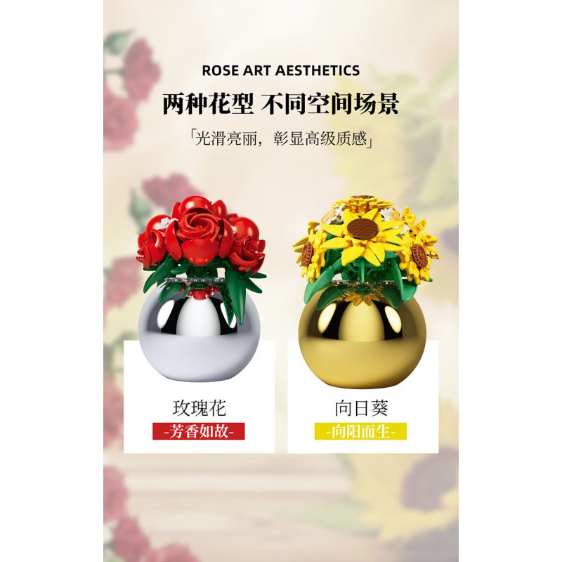 PLEYERID M38-P8061 P8061 8061 M38P8061 38-P8061 HOA HỒNG VẪN THƠM NHƯ NGÀY NÀO bộ đồ chơi xếp lắp ráp ghép mô hình Arts & Crafts