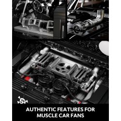 NIFELIZ NF10272 10272 FORD MUSTANG HOONICORN V2 bộ đồ chơi xếp lắp ráp ghép mô hình Creator HOONIKEN Sáng Tạo 1421 khối