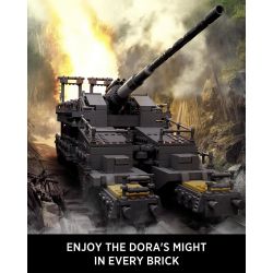 NIFELIZ NF10240 10240 PHÁO XE LỬA HẠNG NẶNG GUSTAV bộ đồ chơi xếp lắp ráp ghép mô hình Military Army Quân Sự Bộ Đội 2355 khối