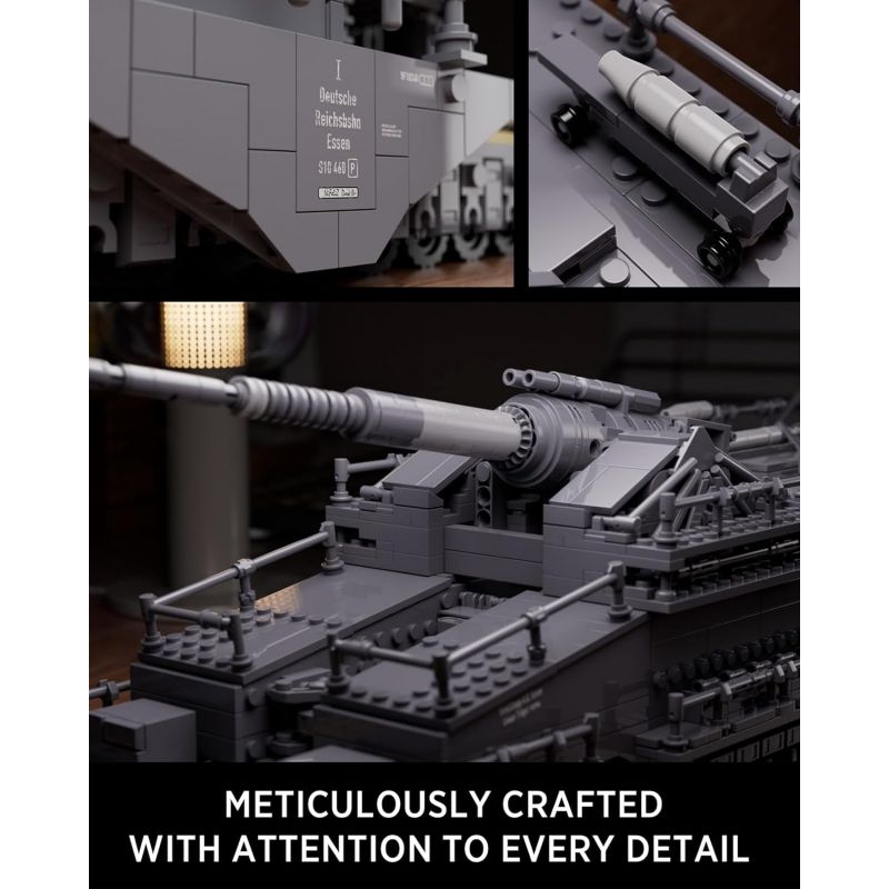 NIFELIZ NF10240 10240 PHÁO XE LỬA HẠNG NẶNG GUSTAV bộ đồ chơi xếp lắp ráp ghép mô hình Military Army Quân Sự Bộ Đội 2355 khối