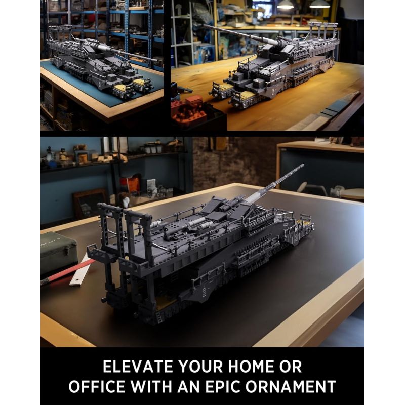 NIFELIZ NF10240 10240 PHÁO XE LỬA HẠNG NẶNG GUSTAV bộ đồ chơi xếp lắp ráp ghép mô hình Military Army Quân Sự Bộ Đội 2355 khối