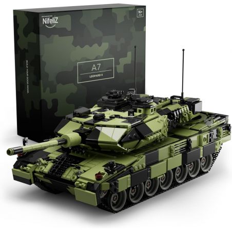 NIFELIZ NF10269 10269 XE TĂNG CHIẾN ĐẤU CHỦ LỰC LEOPARD 2A7 bộ đồ chơi xếp lắp ráp ghép mô hình Military Army LEOPARD II A7 TANK Quân Sự Bộ Đội 2069 khối