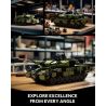 NIFELIZ NF10269 10269 XE TĂNG CHIẾN ĐẤU CHỦ LỰC LEOPARD 2A7 bộ đồ chơi xếp lắp ráp ghép mô hình Military Army LEOPARD II A7 TANK Quân Sự Bộ Đội 2069 khối