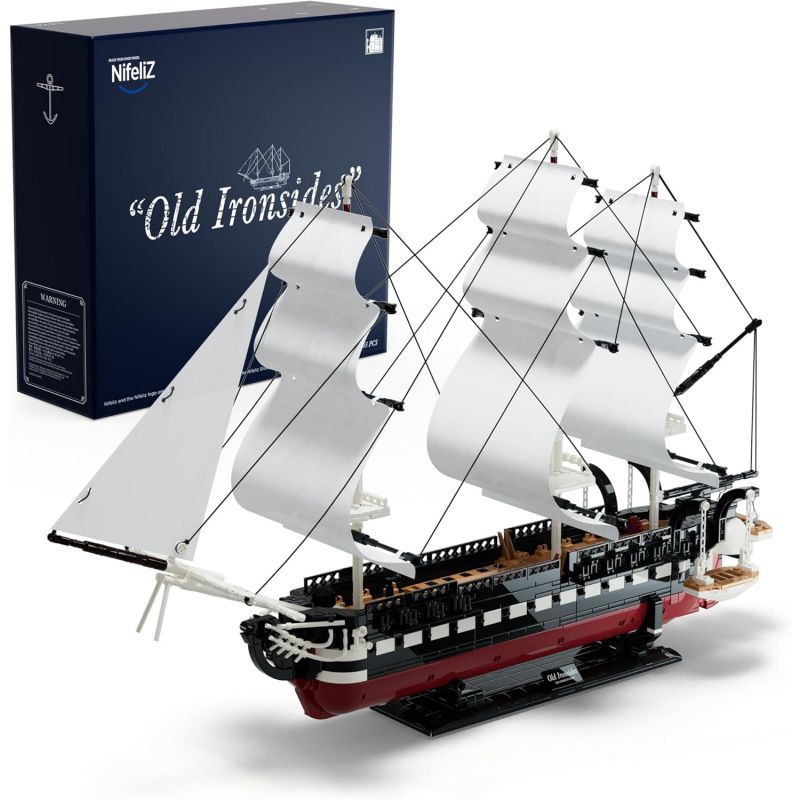 Lego Nifeliz NF10239 Old Ironsides Navy Ship Xếp hình lắp ráp ghép mô hình Khinh hạm USS Hiến pháp