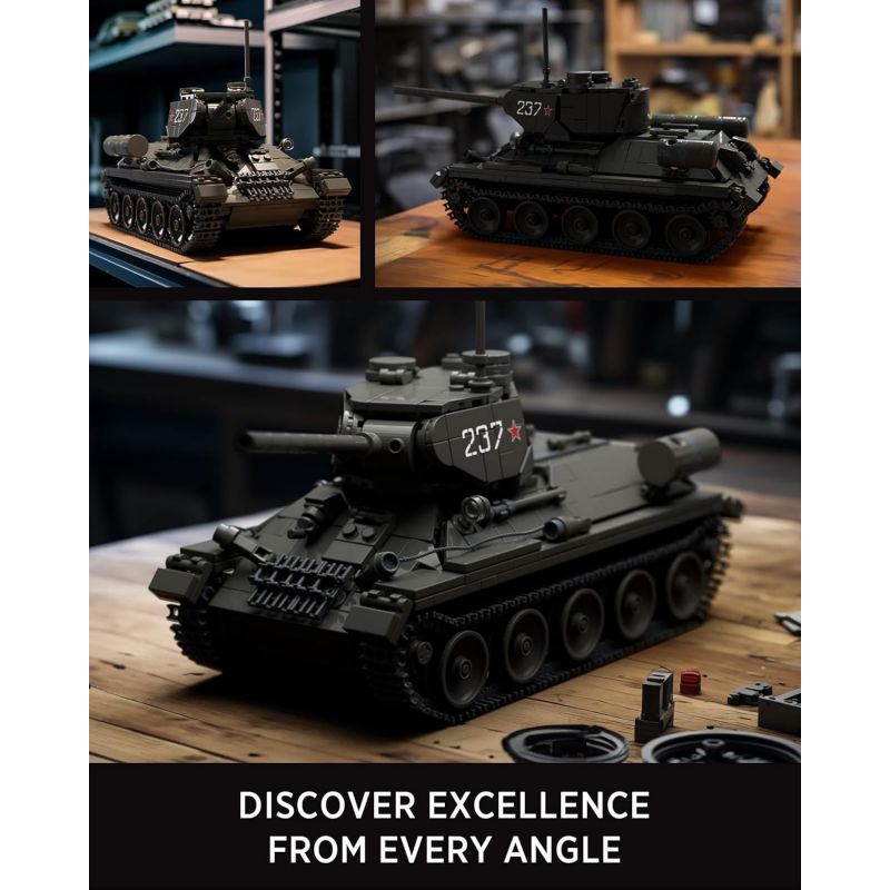 NIFELIZ NF10270 10270 XE TĂNG T34/85 bộ đồ chơi xếp lắp ráp ghép mô hình Military Army T34/85 TANK Quân Sự Bộ Đội 818 khối