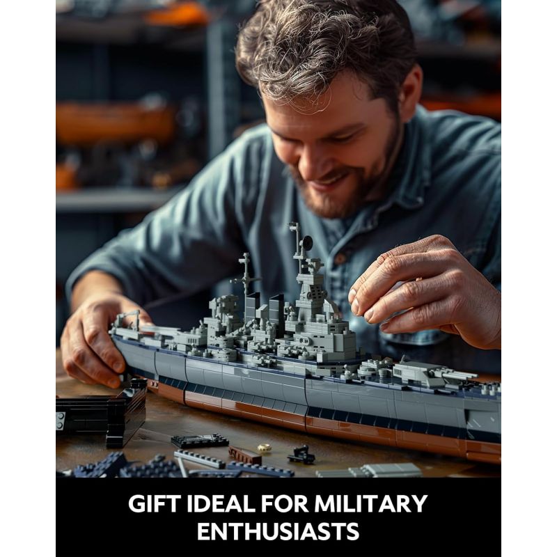 NIFELIZ NF10280 10280 LỚP THIẾT GIÁP HẠM NORTH CAROLINA bộ đồ chơi xếp lắp ráp ghép mô hình Technic NORTH BATTLESHIP Kỹ Thuật Công Nghệ Cao Mô Hình Phương Tiện 1701 khối