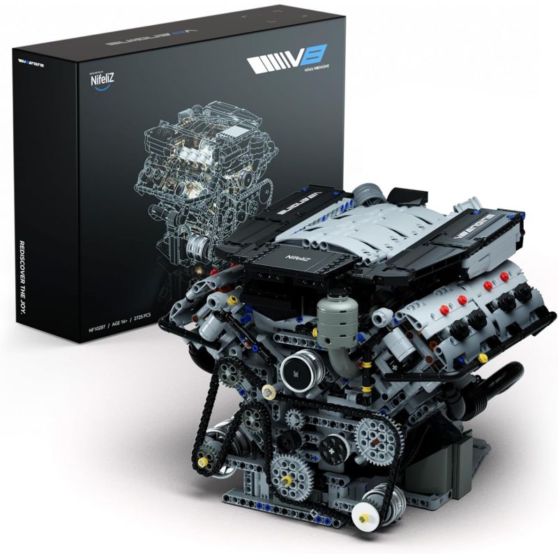 Lego Nifeliz NF10287 V8 Engine Xếp hình lắp ráp ghép mô hình Động cơ V8