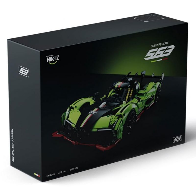NIFELIZ NF10283 10283 LAMBORGHINI SC63 bộ đồ chơi xếp lắp ráp ghép mô hình Technic S63 HYPERCAR Kỹ Thuật Công Nghệ Cao Mô Hình Phương Tiện 3699 khối