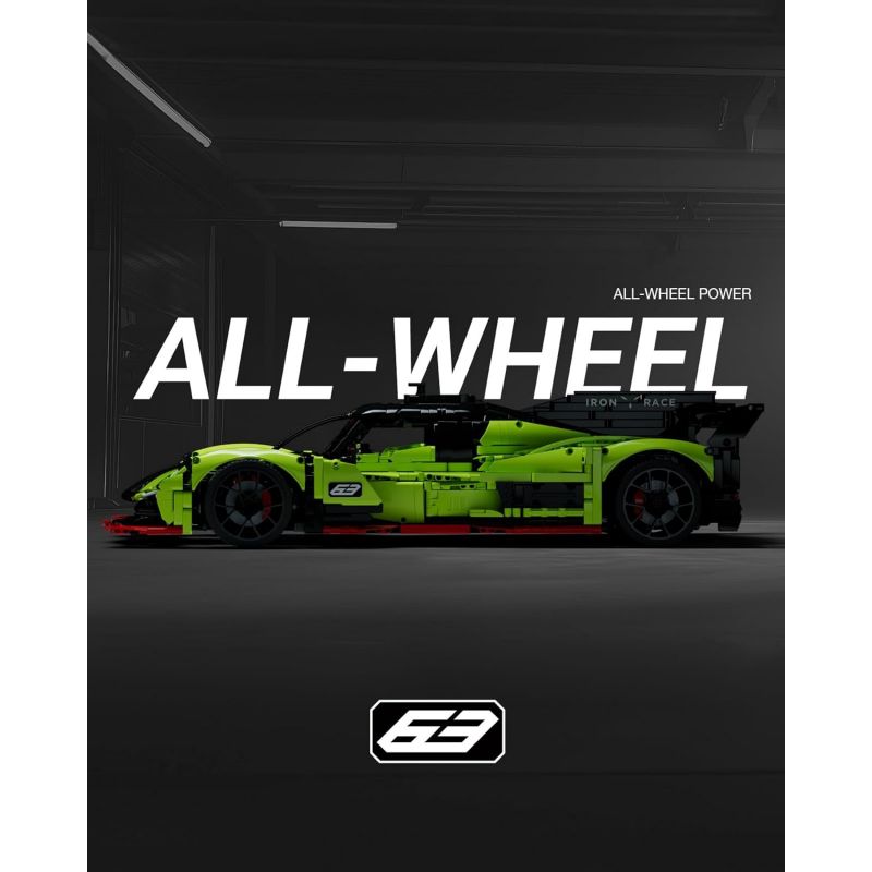 NIFELIZ NF10283 10283 LAMBORGHINI SC63 bộ đồ chơi xếp lắp ráp ghép mô hình Technic S63 HYPERCAR Kỹ Thuật Công Nghệ Cao Mô Hình Phương Tiện 3699 khối