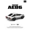 PINBO PB8810 8810 TRÀNG HOA TOYOTA AE86 tỷ lệ 1:32 bộ đồ chơi xếp lắp ráp ghép mô hình Speed Champions Racing Cars Đua Xe Công Thức