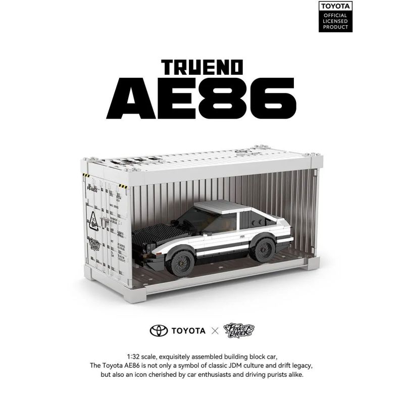 PINBO PB8810 8810 TRÀNG HOA TOYOTA AE86 tỷ lệ 1:32 bộ đồ chơi xếp lắp ráp ghép mô hình Speed Champions Racing Cars Đua Xe Công Thức