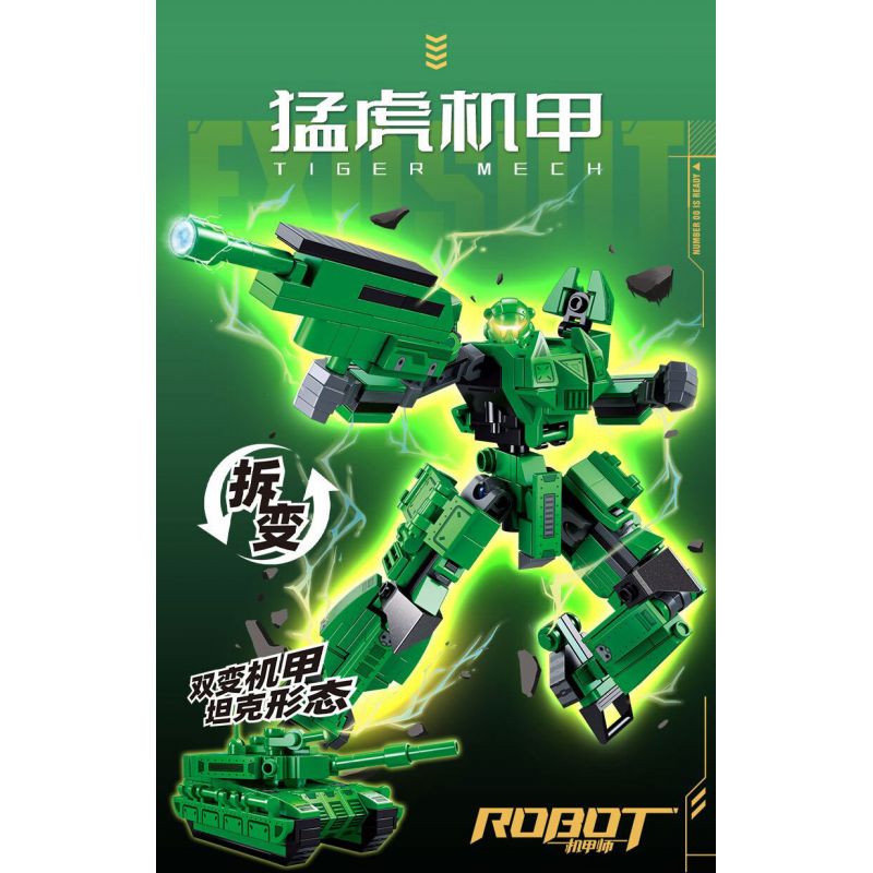 SLUBAN M38-B1279 B1279 1279 M38B1279 38-B1279 BẬC THẦY CƠ KHÍ XE NGỰA CÓ NGƯỜI LÁI BIẾN HÌNH KÉP TIGER ARMOR bộ đồ chơi xếp lắp ráp ghép mô hình 244 khối