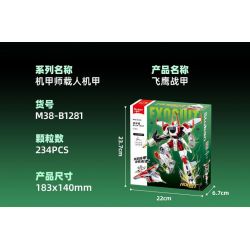 SLUBAN M38-B1281 B1281 1281 M38B1281 38-B1281 BẬC THẦY CƠ KHÍ GIÁP ĐẠI BÀNG BAY CÓ NGƯỜI LÁI VÀ MÁY CHIẾN ĐẤU BIẾN HÌNH KÉP bộ đồ chơi xếp lắp ráp ghép mô hình 234 khối