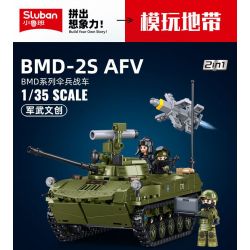 SLUBAN M38-B1250 B1250 1250 M38B1250 38-B1250 XE CHIẾN ĐẤU NHẢY DÙ BMD-2S AFV tỷ lệ 1:35 bộ đồ chơi xếp lắp ráp ghép mô hình Military Army Quân Sự Bộ Đội 530 khối