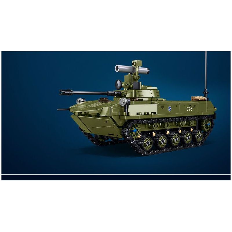 SLUBAN M38-B1250 B1250 1250 M38B1250 38-B1250 XE CHIẾN ĐẤU NHẢY DÙ BMD-2S AFV tỷ lệ 1:35 bộ đồ chơi xếp lắp ráp ghép mô hình Military Army Quân Sự Bộ Đội 530 khối