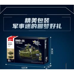 SLUBAN M38-B1250 B1250 1250 M38B1250 38-B1250 XE CHIẾN ĐẤU NHẢY DÙ BMD-2S AFV tỷ lệ 1:35 bộ đồ chơi xếp lắp ráp ghép mô hình Military Army Quân Sự Bộ Đội 530 khối