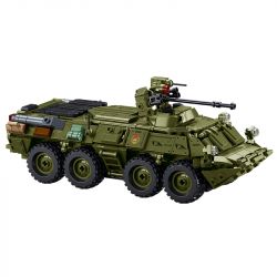 SLUBAN M38-B1251 B1251 1251 M38B1251 38-B1251 XE CHIẾN ĐẤU BÁNH LỐP BTR-80AS IFV tỷ lệ 1:35 bộ đồ chơi xếp lắp ráp ghép mô hình Military Army Quân Sự Bộ Đội 619 khối