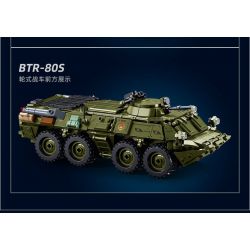 SLUBAN M38-B1251 B1251 1251 M38B1251 38-B1251 XE CHIẾN ĐẤU BÁNH LỐP BTR-80AS IFV tỷ lệ 1:35 bộ đồ chơi xếp lắp ráp ghép mô hình Military Army Quân Sự Bộ Đội 619 khối