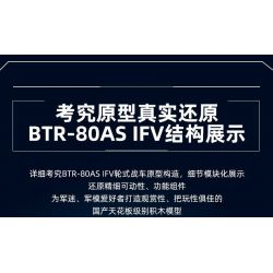 SLUBAN M38-B1251 B1251 1251 M38B1251 38-B1251 XE CHIẾN ĐẤU BÁNH LỐP BTR-80AS IFV tỷ lệ 1:35 bộ đồ chơi xếp lắp ráp ghép mô hình Military Army Quân Sự Bộ Đội 619 khối