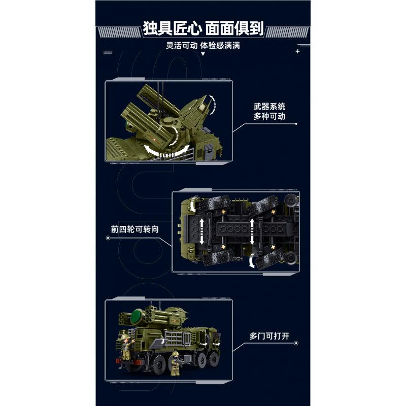 SLUBAN M38-B1252 B1252 1252 M38B1252 38-B1252 HỆ THỐNG PHÒNG KHÔNG PANTSIR S1S tỷ lệ 1:35 bộ đồ chơi xếp lắp ráp ghép mô hình Military Army Quân Sự Bộ Đội 669 khối