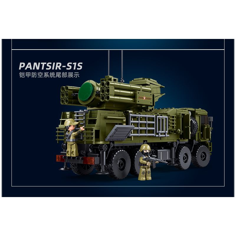 SLUBAN M38-B1252 B1252 1252 M38B1252 38-B1252 HỆ THỐNG PHÒNG KHÔNG PANTSIR S1S tỷ lệ 1:35 bộ đồ chơi xếp lắp ráp ghép mô hình Military Army Quân Sự Bộ Đội 669 khối