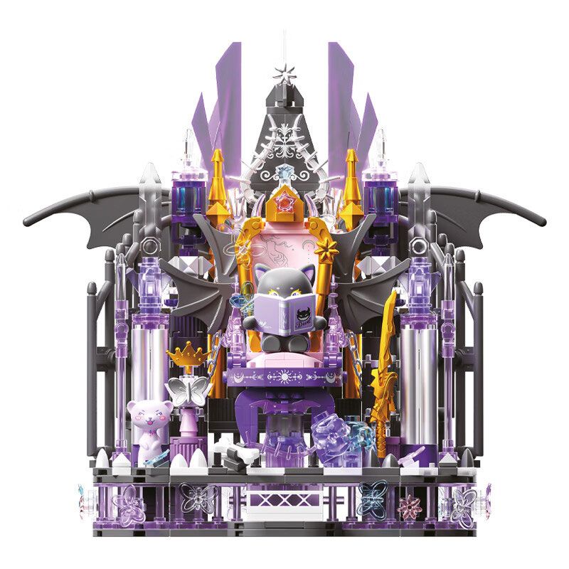 GEKKOSHA 804256 GIÁ ĐỠ ĐIỆN THOẠI DI ĐỘNG FANTASY THRONE DEMON DARK NIGHT GLIMMER bộ đồ chơi xếp lắp ráp ghép mô hình Arts & Crafts FANTASY THRONE DEVIL