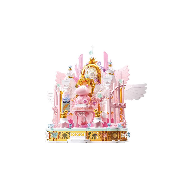 Lego Gekkosha 804257 Fantasy Throne：Angel Throne Xếp hình lắp ráp ghép mô hình Giá đỡ điện thoại di động Fantasy Throne: Angel Throne Pure White Feather Dream