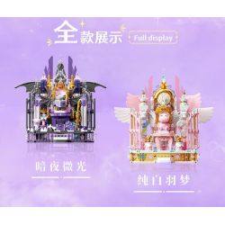 GEKKOSHA 804257 GIÁ ĐỠ ĐIỆN THOẠI DI ĐỘNG FANTASY THRONE ANGEL PURE WHITE FEATHER DREAM bộ đồ chơi xếp lắp ráp ghép mô hình Arts & Crafts
