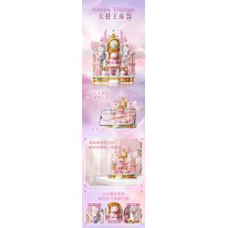 GEKKOSHA 804257 GIÁ ĐỠ ĐIỆN THOẠI DI ĐỘNG FANTASY THRONE ANGEL PURE WHITE FEATHER DREAM bộ đồ chơi xếp lắp ráp ghép mô hình Arts & Crafts