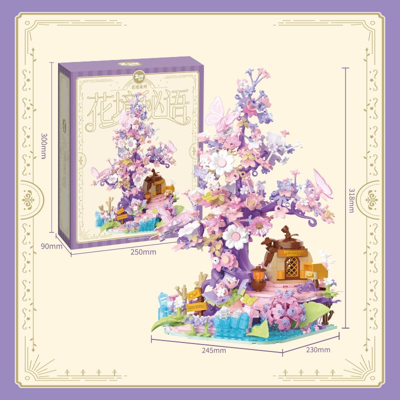ZOIN FT101 HOA GƯƠNG NGÔN NGỮ BÍ MẬT CỦA bộ đồ chơi xếp lắp ráp ghép mô hình Arts & Crafts FLORAL REVERIE