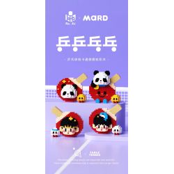 WHAT 6102-1 PING PONG NHÀ VÔ ĐỊCH PANDA bộ đồ chơi xếp lắp ráp ghép mô hình 715 khối