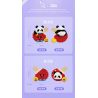 WHAT 6102-1 PING PONG NHÀ VÔ ĐỊCH PANDA bộ đồ chơi xếp lắp ráp ghép mô hình 715 khối