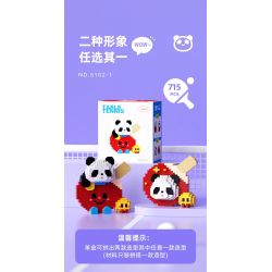 WHAT 6102-1 PING PONG NHÀ VÔ ĐỊCH PANDA bộ đồ chơi xếp lắp ráp ghép mô hình 715 khối