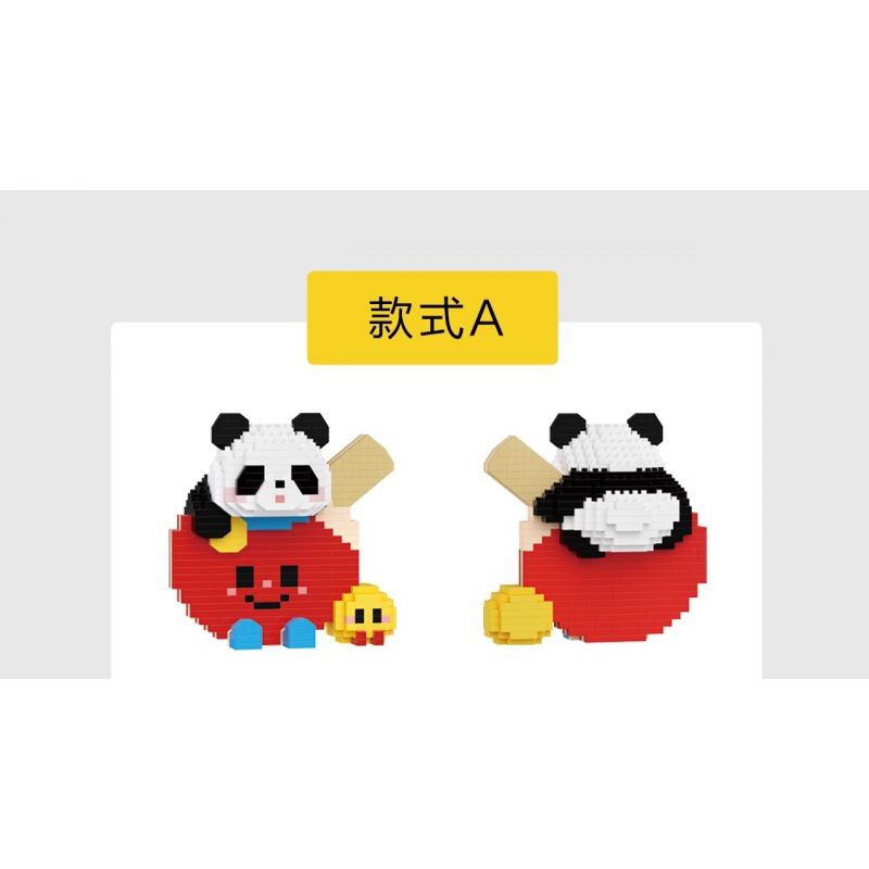 WHAT 6102-1 PING PONG NHÀ VÔ ĐỊCH PANDA bộ đồ chơi xếp lắp ráp ghép mô hình 715 khối