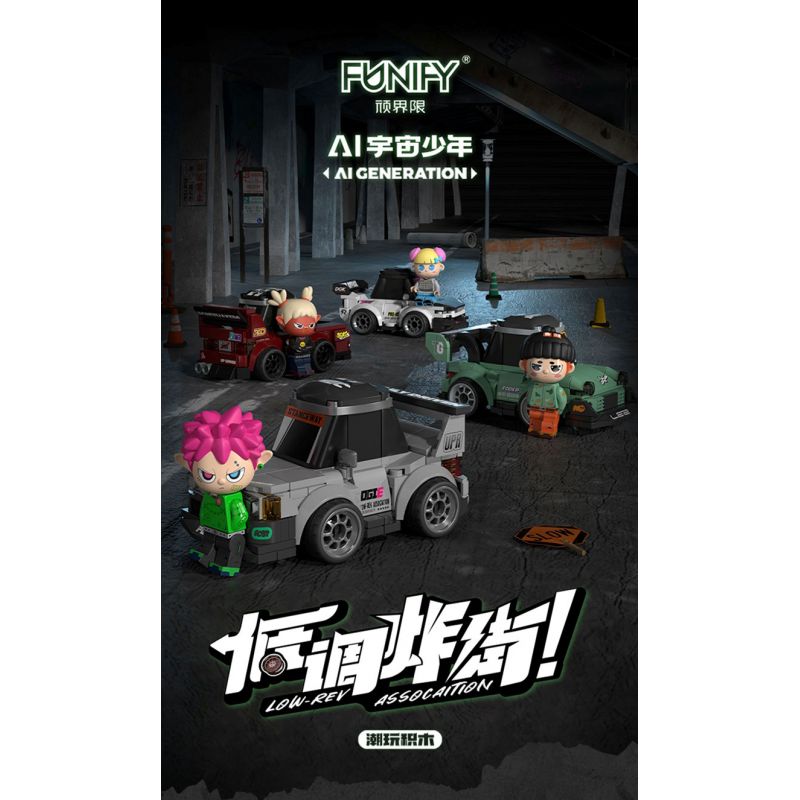 FUNIFY W9024 9024 AI UNIVERSE BOY LOW-KEY XUỐNG PHỐ VỚI 4 PHONG CÁCH HOOM B-BEEZ SINLO LAYLA bộ đồ chơi xếp lắp ráp ghép mô hình AI GENERATION