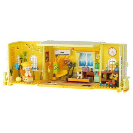 JAKI HK131 NHÀ NANCI JENGA PHÒNG TẬP THỂ DỤC MASTER bộ đồ chơi xếp lắp ráp ghép mô hình