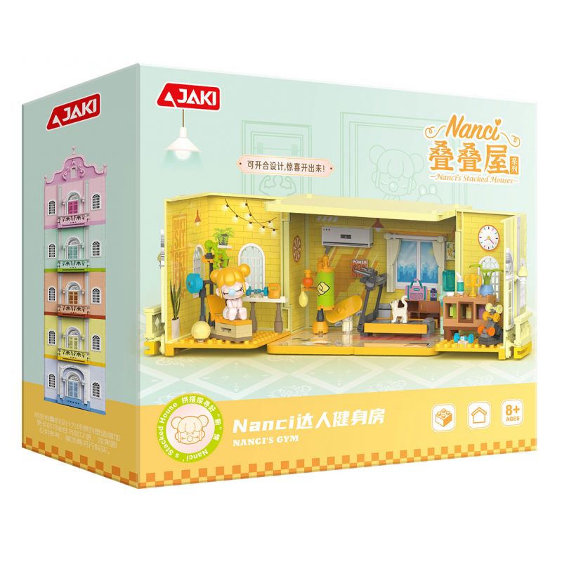 JAKI HK131 NHÀ NANCI JENGA PHÒNG TẬP THỂ DỤC MASTER bộ đồ chơi xếp lắp ráp ghép mô hình