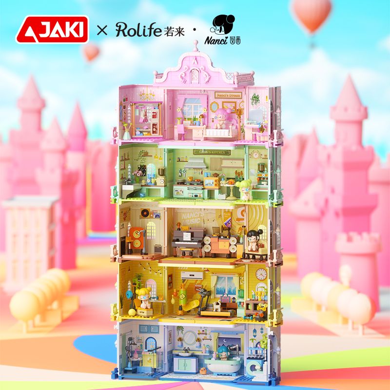 JAKI HK131 NHÀ NANCI JENGA PHÒNG TẬP THỂ DỤC MASTER bộ đồ chơi xếp lắp ráp ghép mô hình