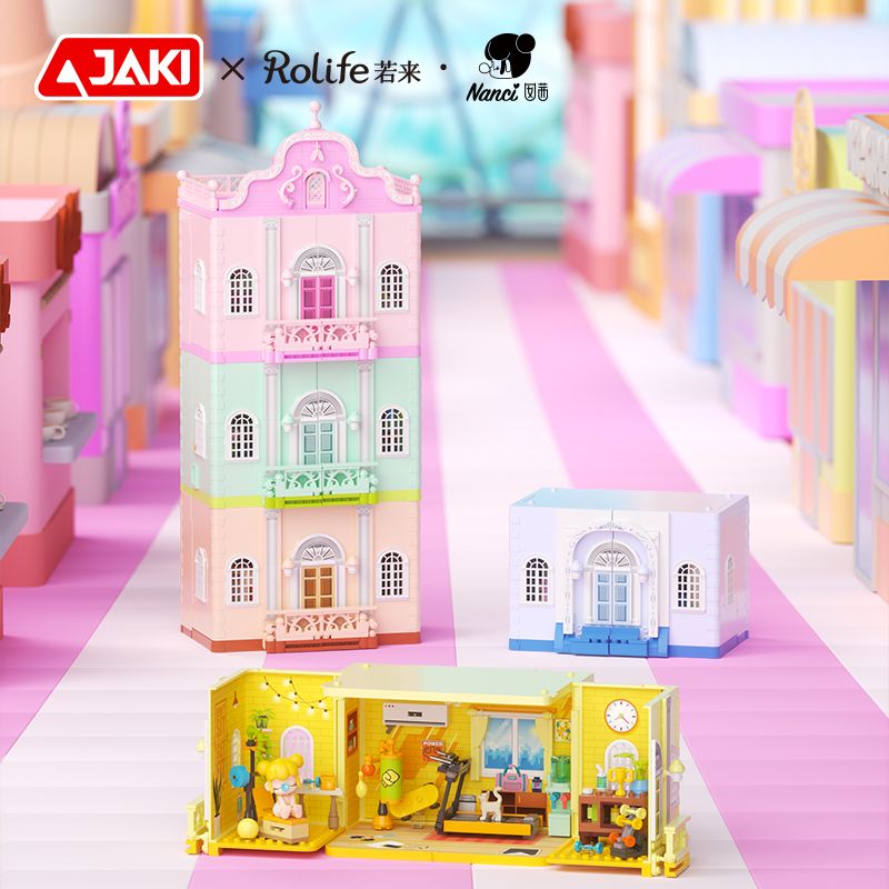JAKI HK131 NHÀ NANCI JENGA PHÒNG TẬP THỂ DỤC MASTER bộ đồ chơi xếp lắp ráp ghép mô hình