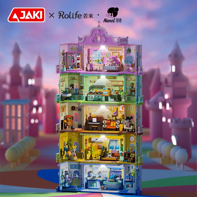 JAKI HK131 NHÀ NANCI JENGA PHÒNG TẬP THỂ DỤC MASTER bộ đồ chơi xếp lắp ráp ghép mô hình
