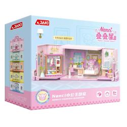 JAKI HK132 NGÔI NHÀ JENGA CỦA NANCI PHÒNG NGỦ CÔNG CHÚA NHỎ bộ đồ chơi xếp lắp ráp ghép mô hình