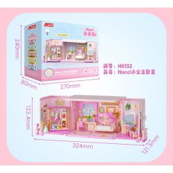 JAKI HK132 NGÔI NHÀ JENGA CỦA NANCI PHÒNG NGỦ CÔNG CHÚA NHỎ bộ đồ chơi xếp lắp ráp ghép mô hình