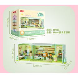 JAKI HK132 NGÔI NHÀ JENGA CỦA NANCI PHÒNG NGỦ CÔNG CHÚA NHỎ bộ đồ chơi xếp lắp ráp ghép mô hình