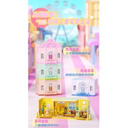 JAKI HK132 NGÔI NHÀ JENGA CỦA NANCI PHÒNG NGỦ CÔNG CHÚA NHỎ bộ đồ chơi xếp lắp ráp ghép mô hình