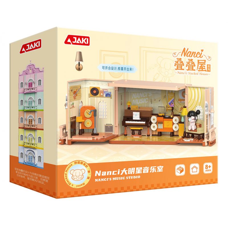 JAKI HK133 NANCI JENGA HOUSE PHÒNG ÂM NHẠC SIÊU SAO bộ đồ chơi xếp lắp ráp ghép mô hình