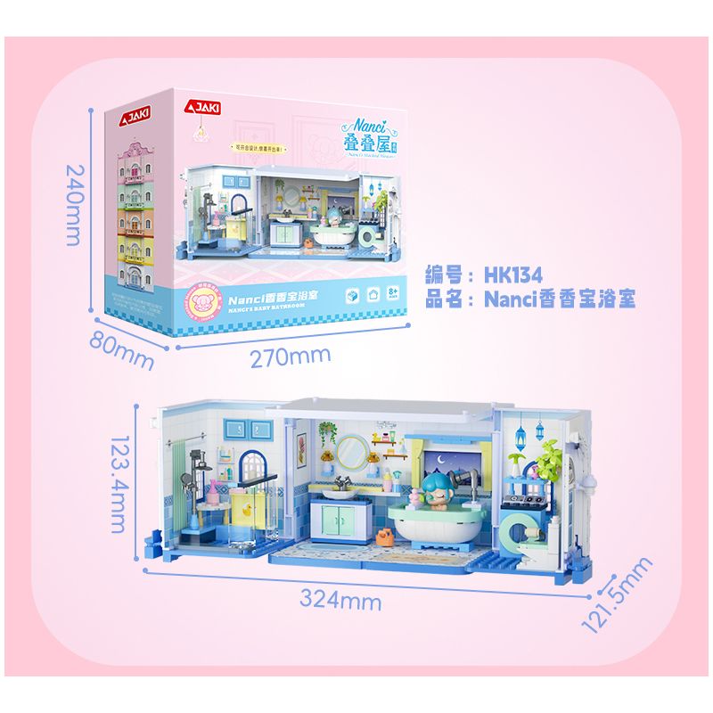 JAKI HK133 NANCI JENGA HOUSE PHÒNG ÂM NHẠC SIÊU SAO bộ đồ chơi xếp lắp ráp ghép mô hình